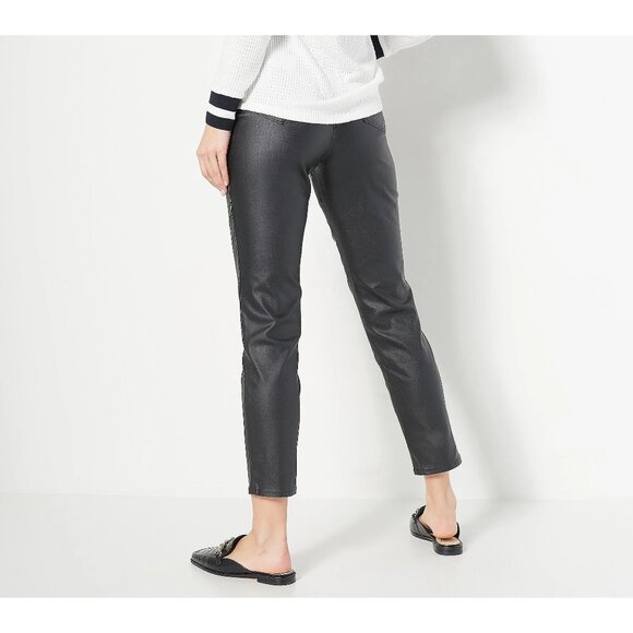 GRAVER Susan Graver Regular Coated Stretch Woven Ankle Pants Womens Plus 22 NEW - Picture 2 of 10